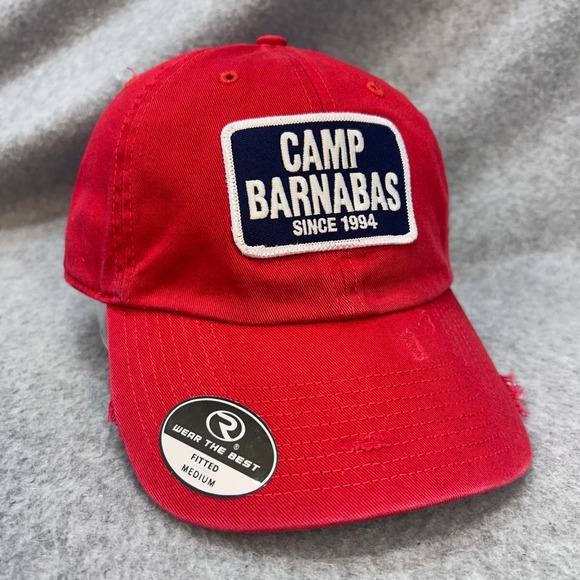 Richardson Other - Camp Barnabas Unisex Red Richardson Hat Distressed Fitted Cap Medium